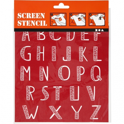 Screen Stencil Alfabetet