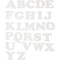 Alfabetet i vit kartong A-Z. 3x26st